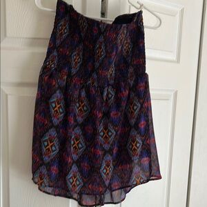 No Boundaries Blue Red Tube Top